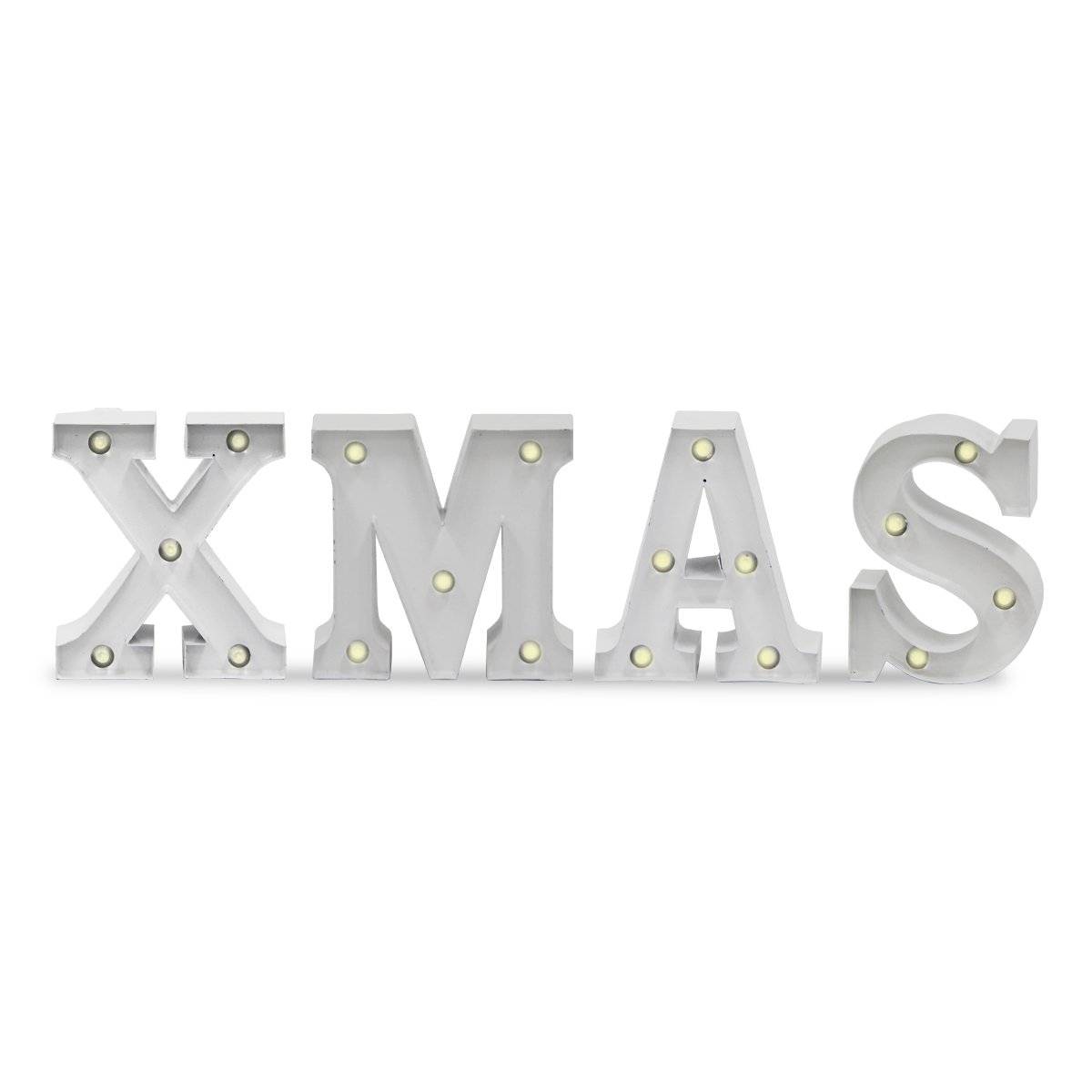 Letra X  Con Luz Led 10 Cm Blanca | Navidad | decoracion