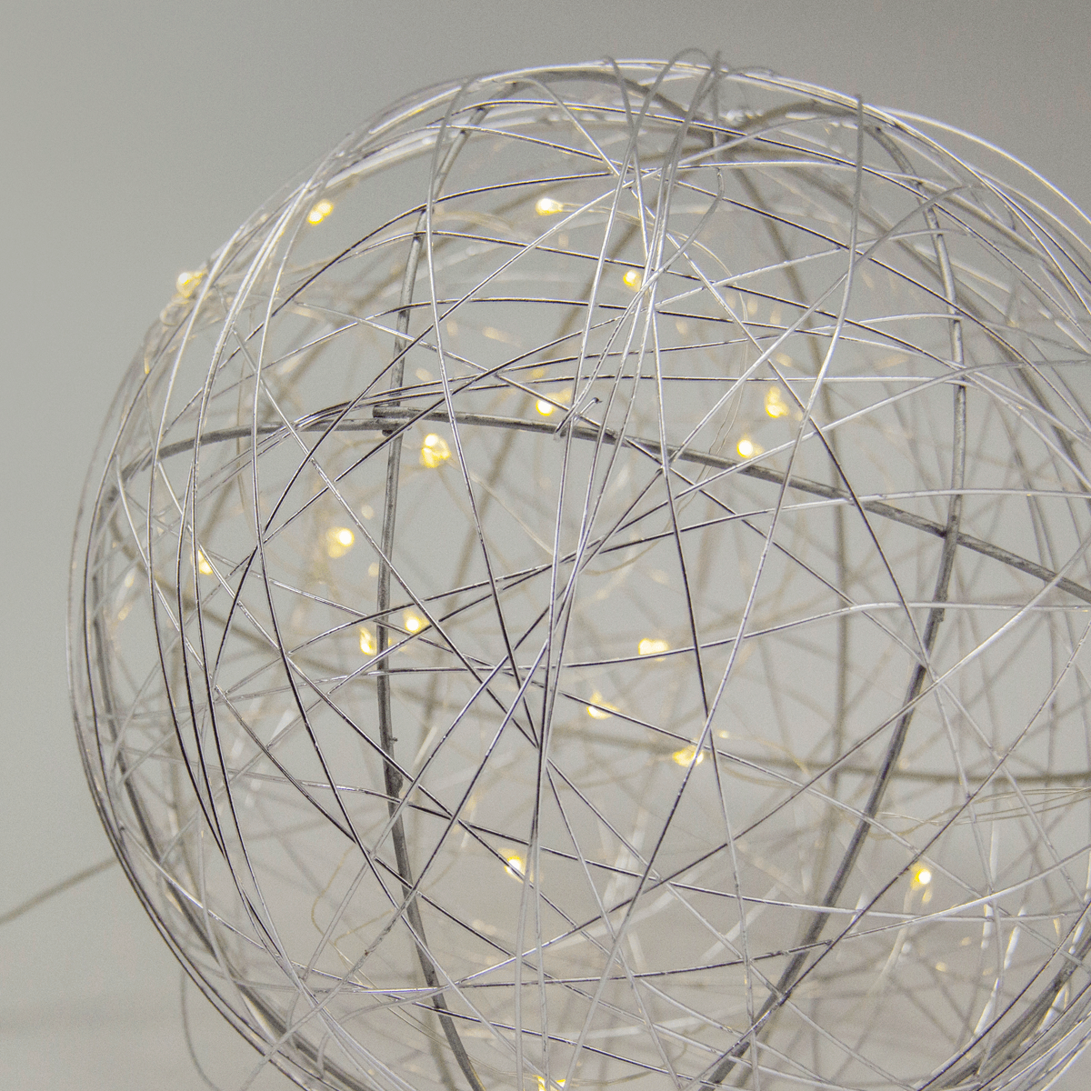 Esfera Luz Led 20 Cm Plateada | Navidad | 1