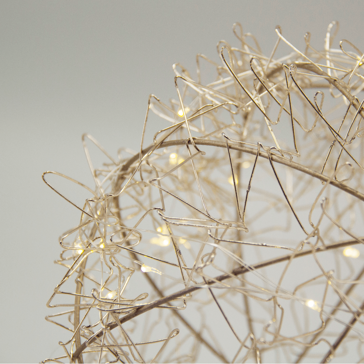 Esfera Nudos Luz Led 15 Cm Rosa/dorada | Navidad | decoracion