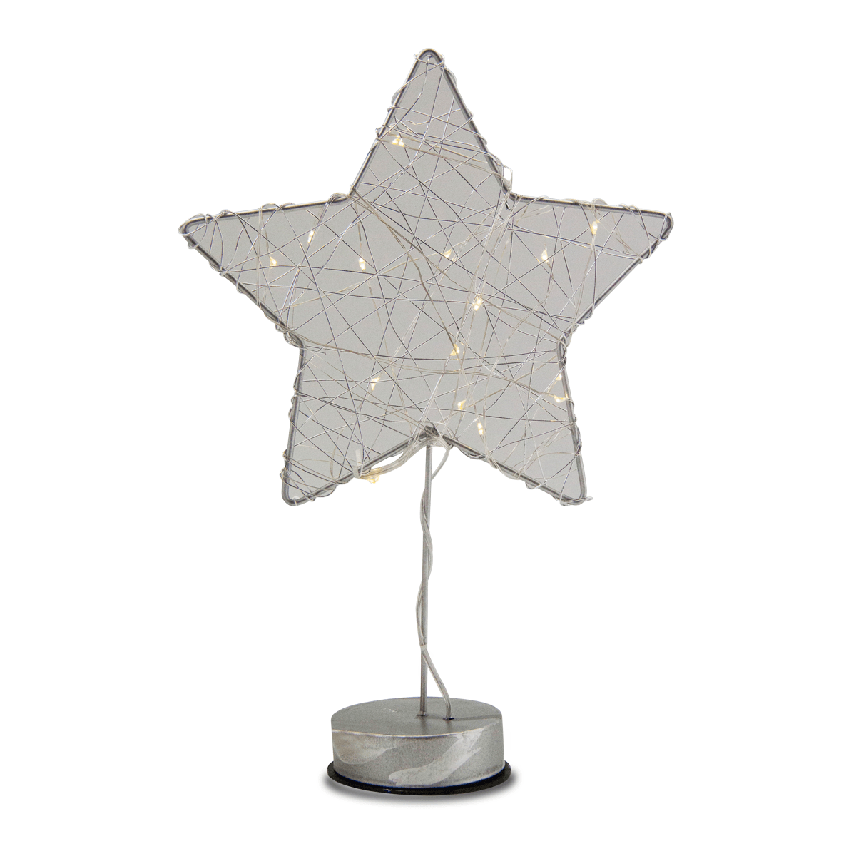 Figura Estrella Luz Led 30 Cm Plateada | Navidad | decoracion