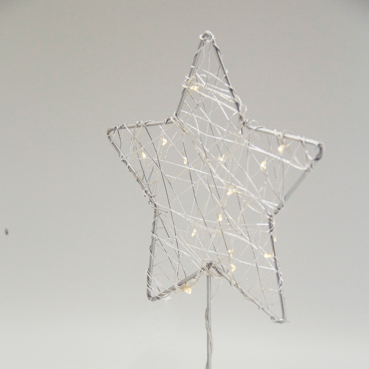 Figura Estrella Luz Led 30 Cm Plateada | Navidad | 1