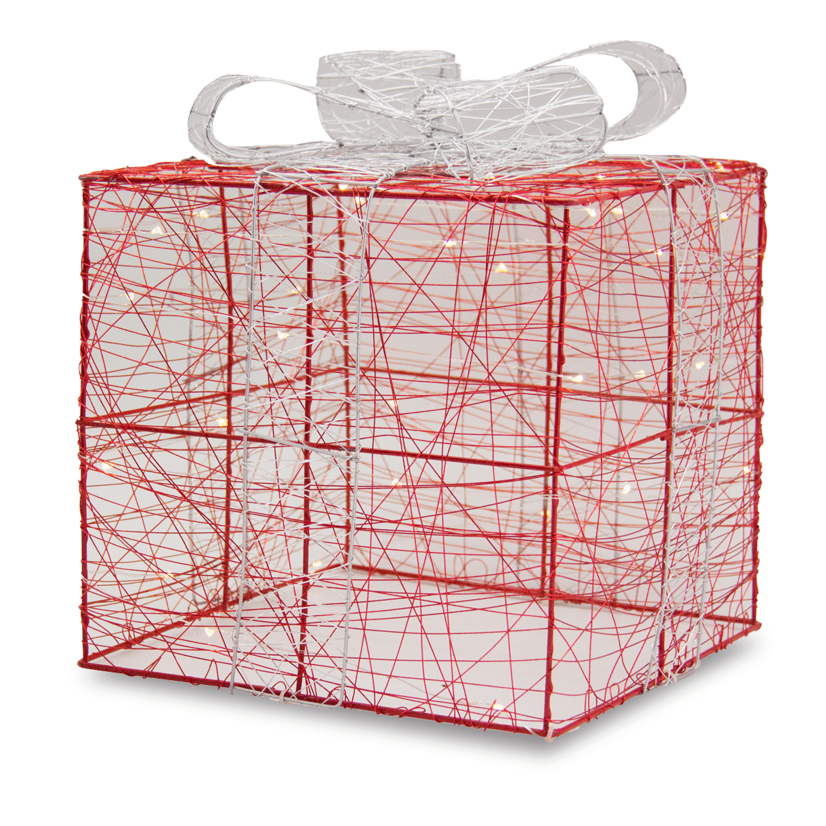 Set Cajas De Regalo Led Rojo/plateado | Navidad | decoracion