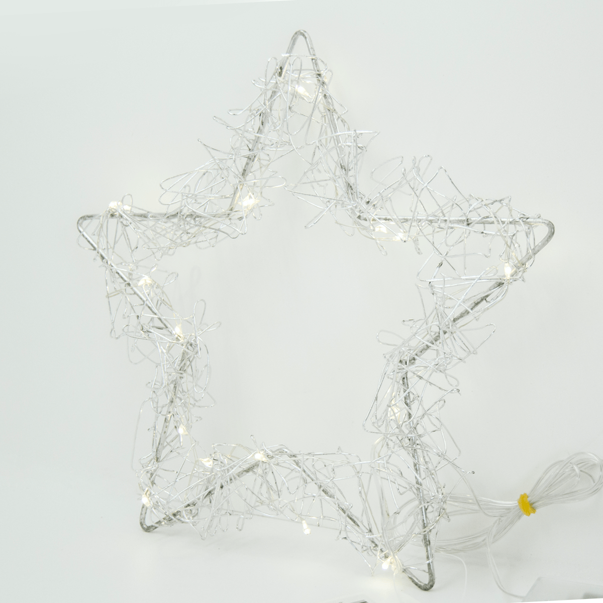 Estrella Alambre Luz Led 25 Cm Plateada | Navidad | decoracion
