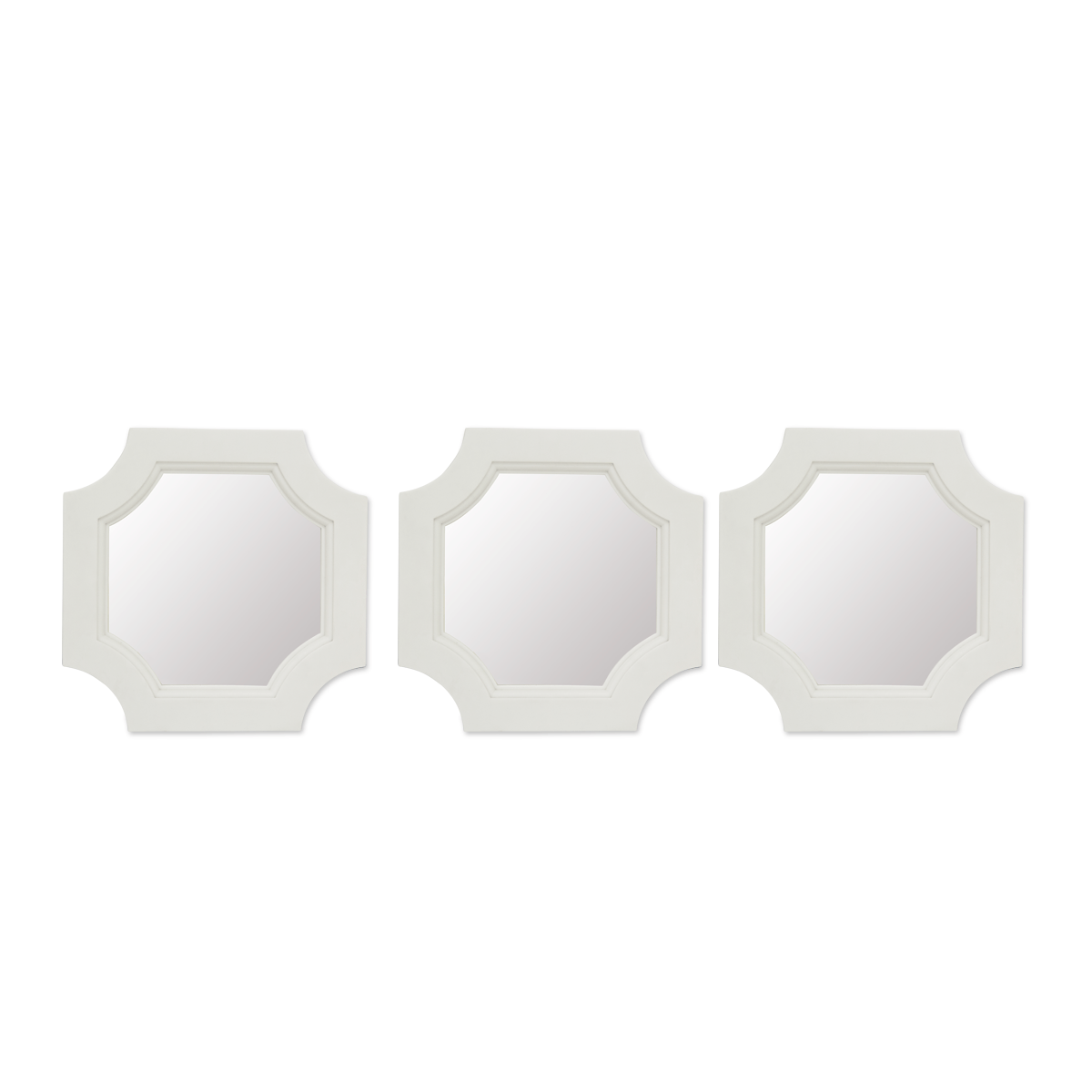 Set De 3 Espejos Blanco Octagono | Espejos | decoracion