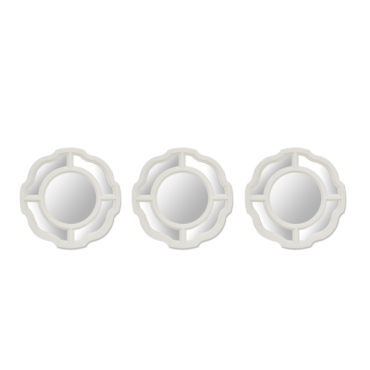 Set De 3 Espejos Blanco Vintage | Espejos | decoracion