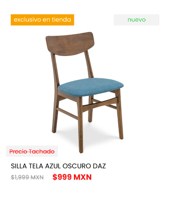 Buen Fin Sillas para Comedor. Promocion silla para comedor tela azul oscuro Daz precio $999