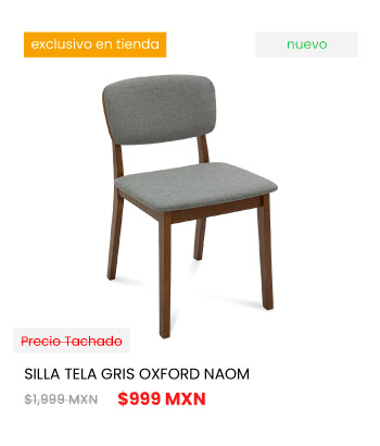 Buen Fin Sillas para Comedor. Promocion silla para comedor tela gris oxford Naom precio $999