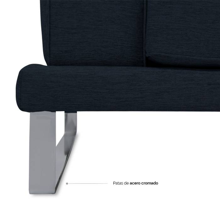 Sofa Tela Azul Oscuro Row | Sofá | 1
