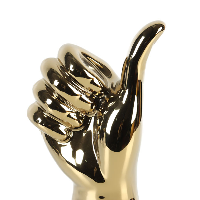 Figura Mano Pulgar Dorada | Esculturas | decoracion