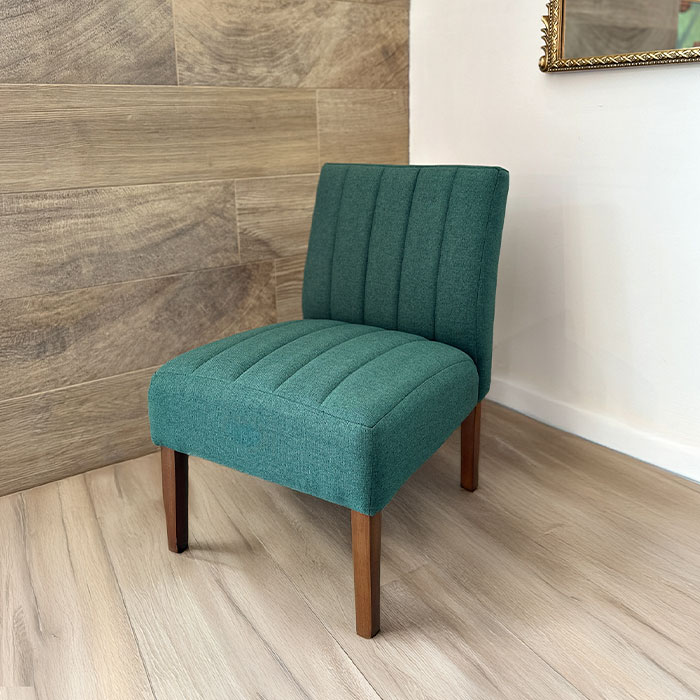 Sillon Tela Verde Cincuenta Y Nueve | Sillones y Ottomanes | salas