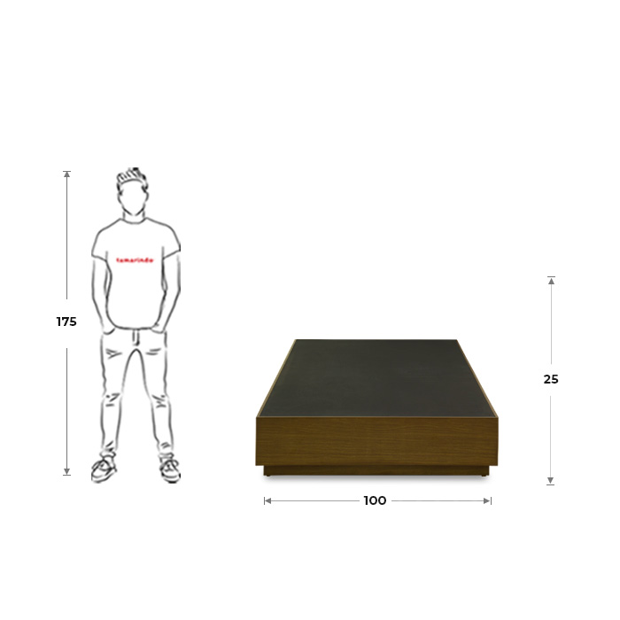 Base Para Cama Individual Nogal Sens | Bases y Boxes | recamaras