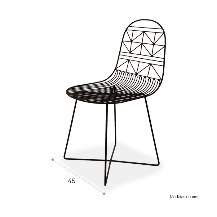 Silla Metal Negro Tyr | Sillas | muebles-para-exterior