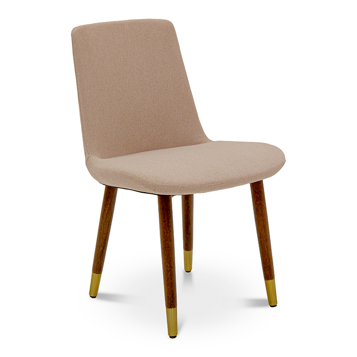 Silla Tela Beige/nogal Sif | Sillas | comedores