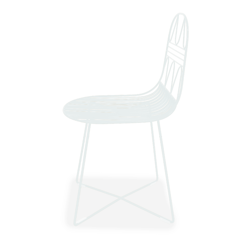 Silla Metal Blanco Reti | Sillas | muebles-para-exterior