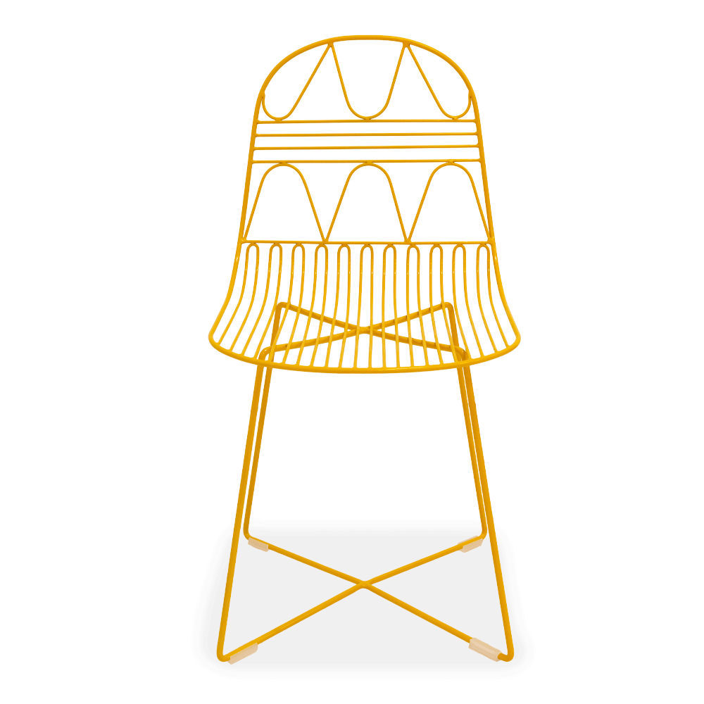 Silla Metal Amarillo Reti | Sillas | Muebles para exterior