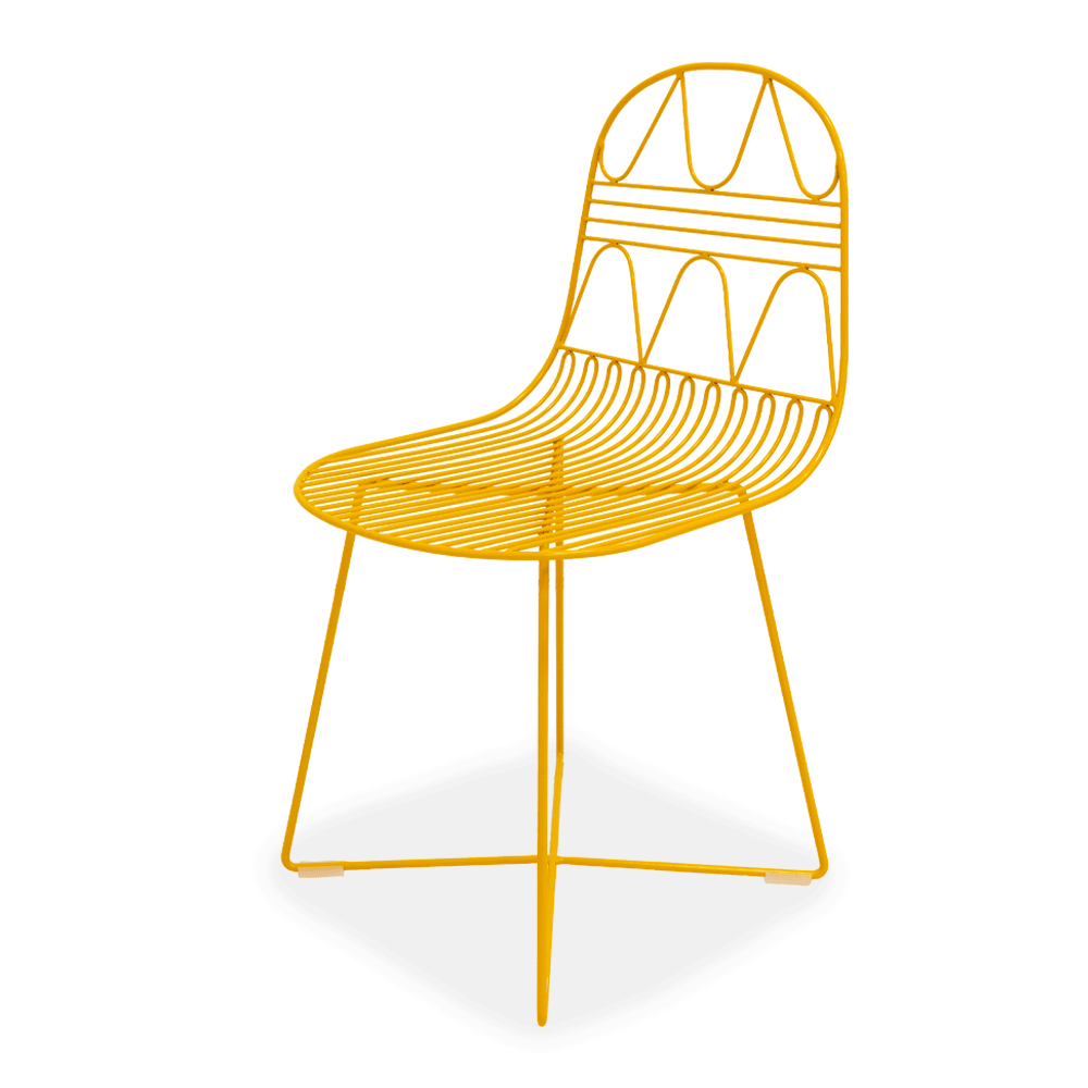 Silla Metal Amarillo Reti | Sillas | muebles-para-exterior