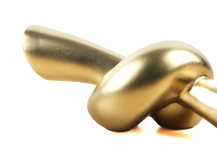 Nudo Sencillo Dorado Mate | Esculturas | decoracion