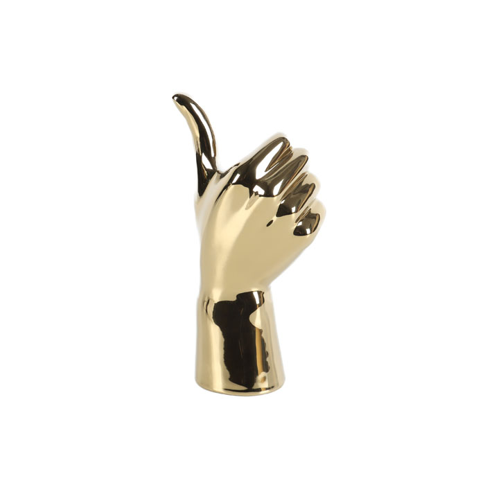 Figura Mano Pulgar Dorada | Esculturas | decoracion