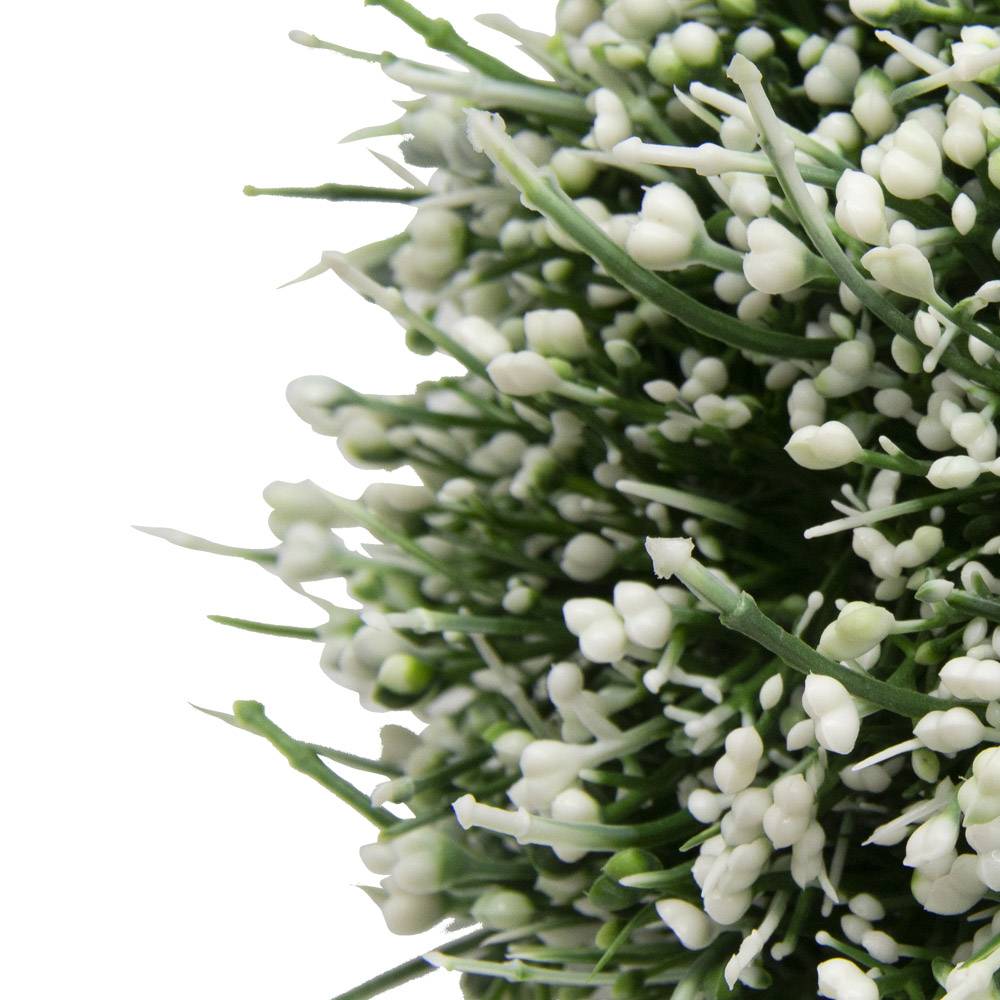 Esfera Follaje Mixto 18 Cm Blanco/ Verde | Flores | 1