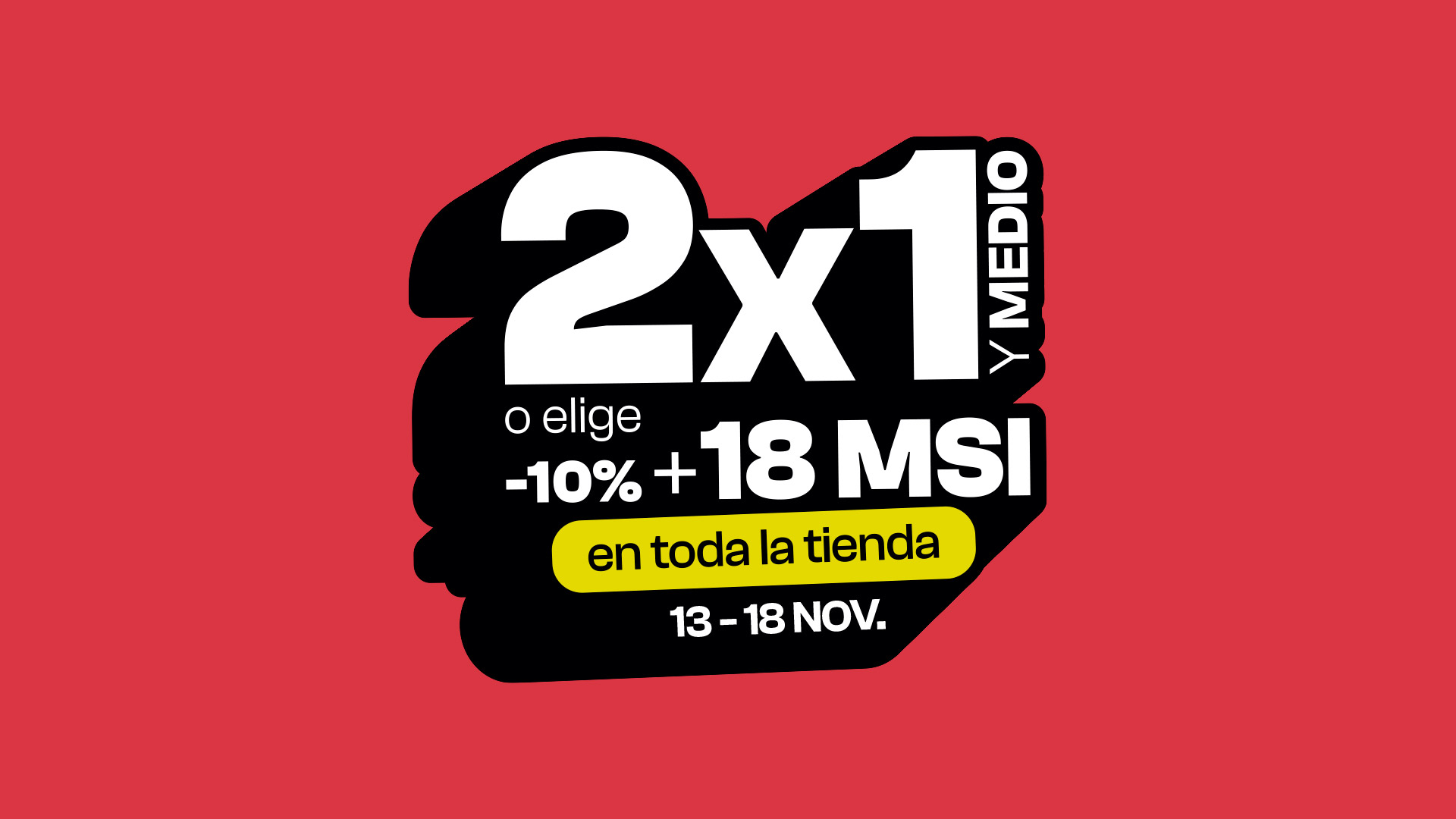 Imagen Buen Fin promociones en Muebles 2x1 y medio o -10% + 12 meses sin interes del 15 al 18 de noviembre