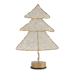 Figura Arbol Luz Led 30 Cm Dorado | Navidad | decoracion